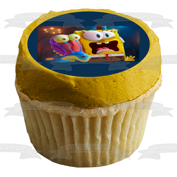 The SpongeBob Movie: Sponge on the Run SpongeBob Gary Edible Cake Topper Image ABPID54006