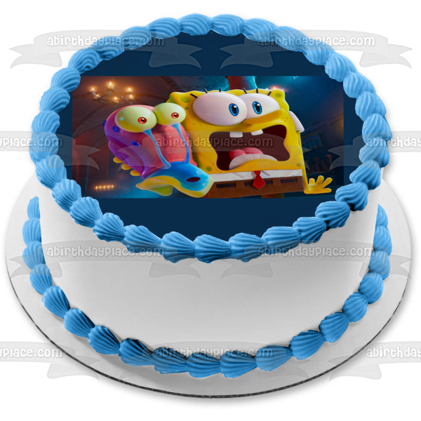 The SpongeBob Movie: Sponge on the Run SpongeBob Gary Edible Cake Topper Image ABPID54006