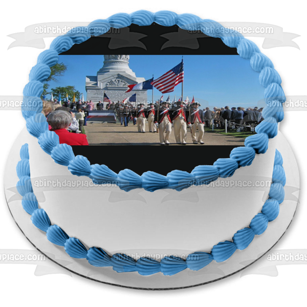 Yorktown Victory Day American Soldiers Edible Cake Topper Image ABPID54276