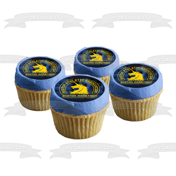 Boston Marathon Logo Edible Cake Topper Image ABPID54284