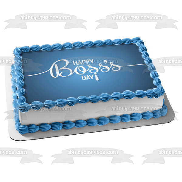 Happy Boss's Day Men's Tie Edible Cake Topper Image ABPID54291