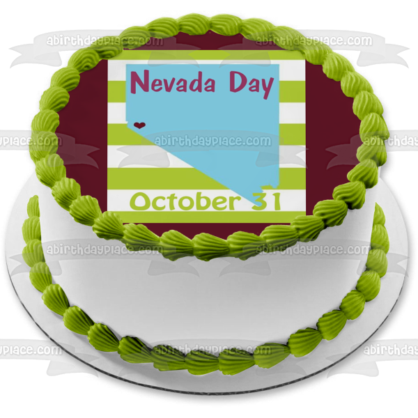 Imagen de decoración comestible para tarta del 31 de octubre del día de Nevada ABPID54309 