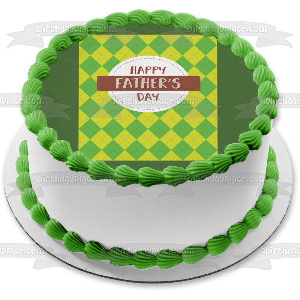 Happy Father's Day Edible Cake Topper Image ABPID54051