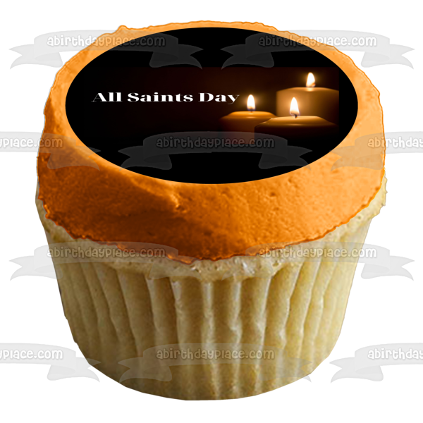 All Saints Day Candles Edible Cake Topper Image ABPID54331