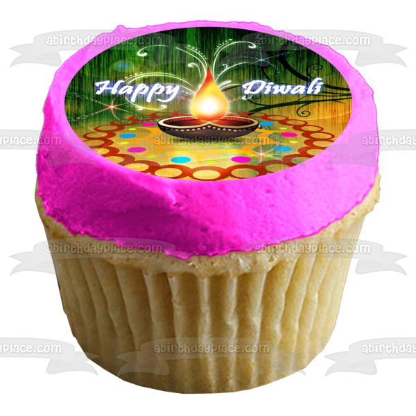 Imagen comestible para decoración de tarta feliz Diwali ABPID54339 