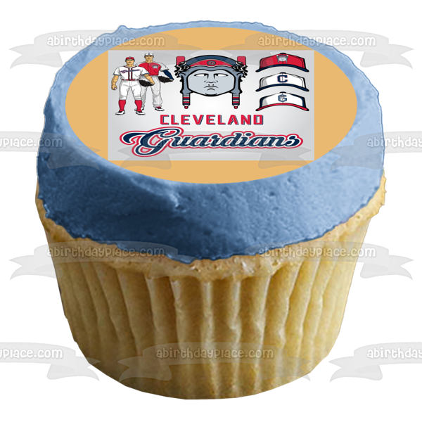 Cleveland Guardians Players Hats Logo Edible Cake Topper Image ABPID54 – A  Birthday Place