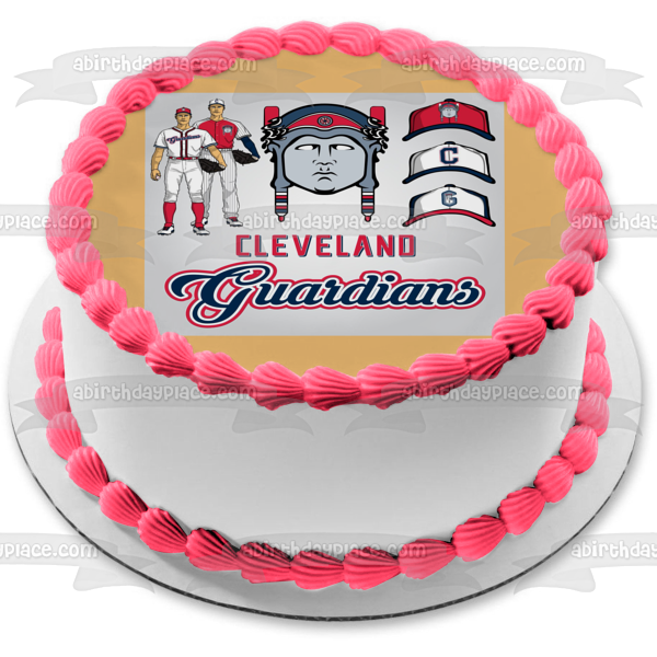 Cleveland Guardians Players Hats Logo Edible Cake Topper Image ABPID54 – A  Birthday Place