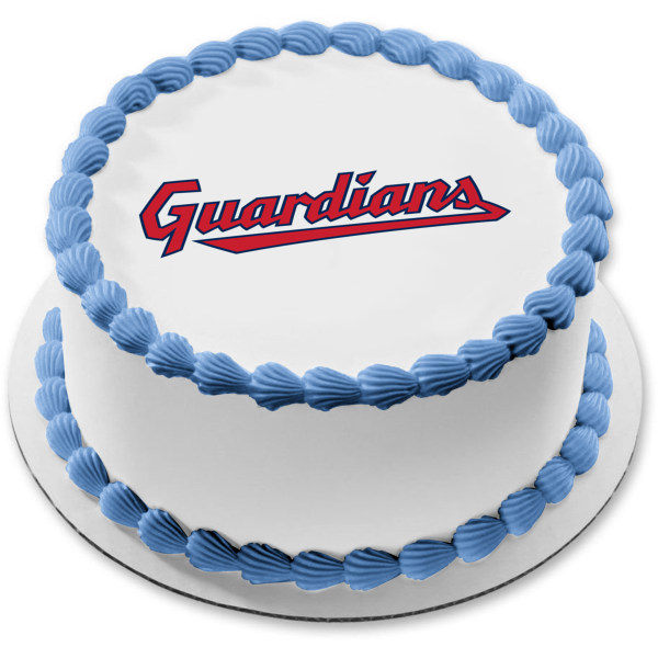 Imagen comestible para decoración de tarta con el logotipo de los Cleveland Guardians ABPID54367 