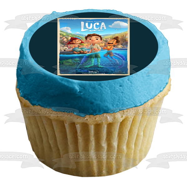 Luca Movie Poster Giulia Marcovaldo Alberto Scorfano Edible Cake Topper Image ABPID54120