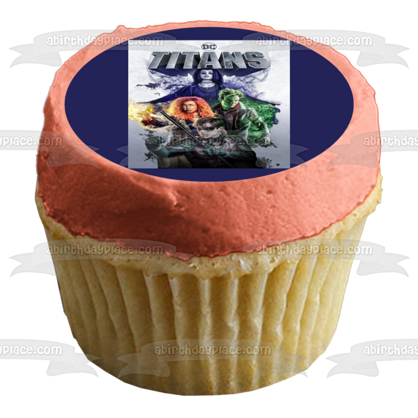 Imagen comestible para tarta con diseño de hombre negativo de Titans Raven Beast Boy Starfire ABPID54414 