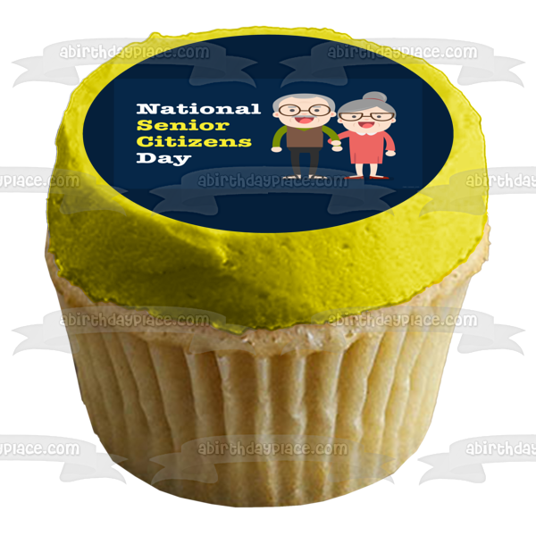 National Senior Citizens Day Edible Cake Topper Image ABPID54178