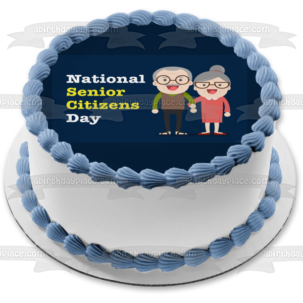 National Senior Citizens Day Edible Cake Topper Image ABPID54178