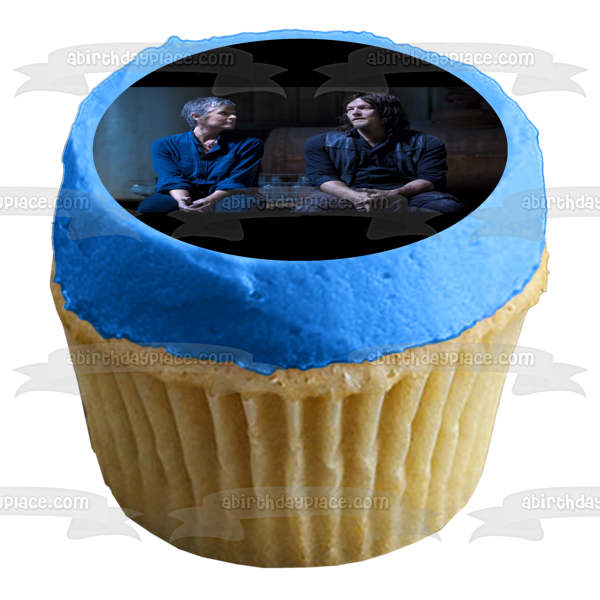 Imagen de decoración comestible para tarta de Daryl y Carol de The Walking Dead ABPID54430 