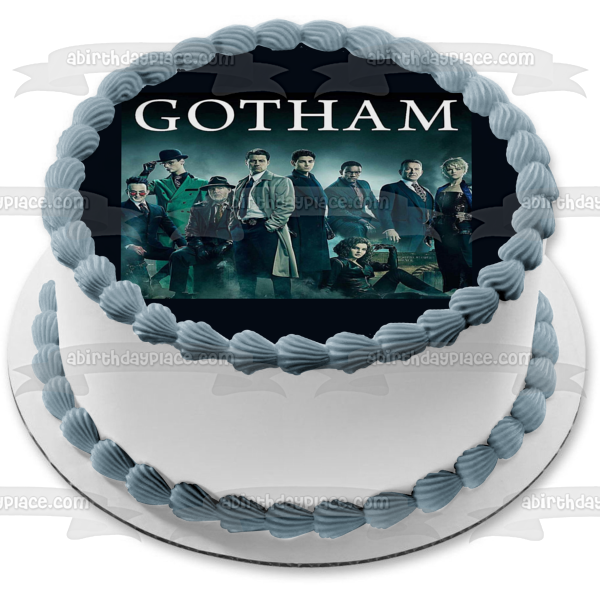 Gotham Batman James Gordon Catwoman Riddler Edible Cake Topper Image ABPID54449