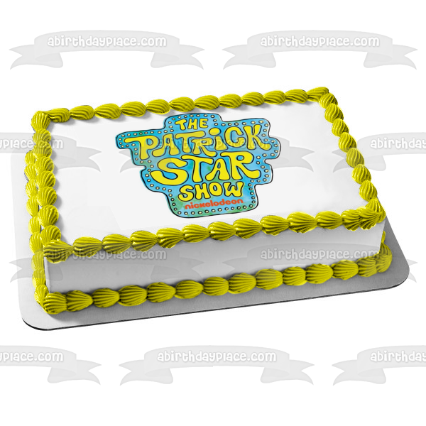 Imagen comestible para decoración de tarta con el logotipo de Nickelodeon de The Patrick Star Show ABPID54507 