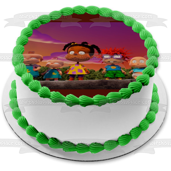 Imagen de decoración comestible para tarta de la serie animada de Rugrats Tommy Chuckie Phil Lil Susie ABPID54526 