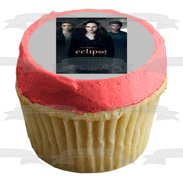 The Twilight Saga: Eclipse Movie Poster Edward Bella Jacob Edible Cake Topper Image ABPID54571