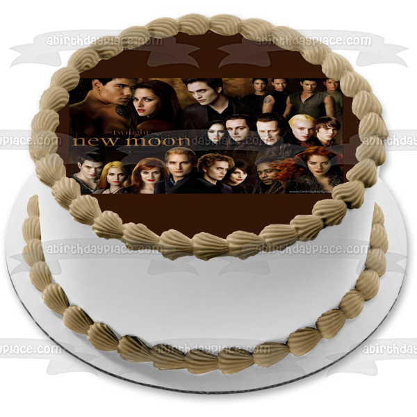 La saga Crepúsculo: Luna Nueva Jacob Bella Edward Victoria Imagen comestible para decoración de tarta ABPID54553 