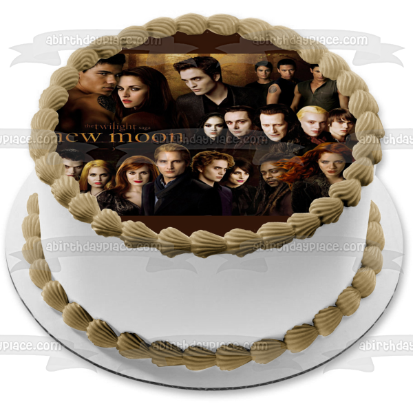 The Twilight Saga: New Moon Jacob Edward Bella Victoria Emmet Carlisle Esme Edible Cake Topper Image ABPID54555