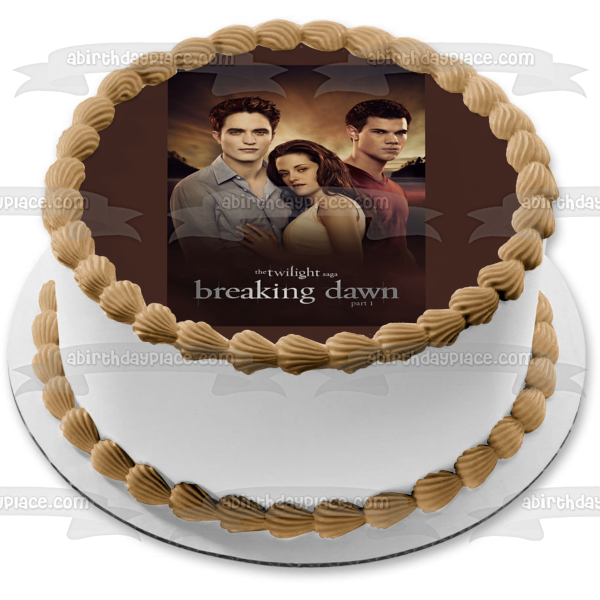 The Twilight Saga: Breaking Dawn Part 1  Edward Bella Jacob Edible Cake Topper Image ABPID54577