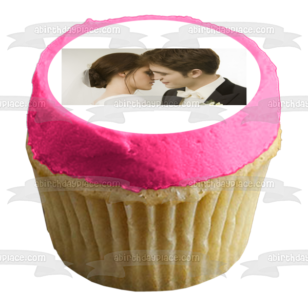 Adorno comestible para tarta de boda de Edward Bella, La saga Crepúsculo: Amanecer, parte 1, imagen ABPID54587 