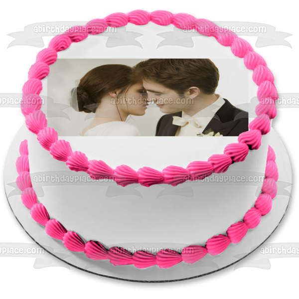 Adorno comestible para tarta de boda de Edward Bella, La saga Crepúsculo: Amanecer, parte 1, imagen ABPID54587 