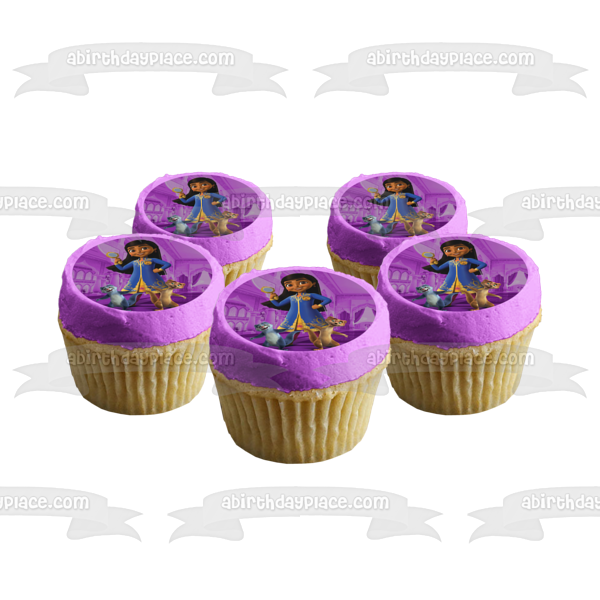 Mira Royal Detective Mikku and Chikku Purple Palace Edible Cake Topper Image ABPID56539