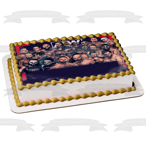 All Elite Aew Men Brian Cage Cash Wheeler and Daniel Garcia Edible Cake Topper Image ABPID56548