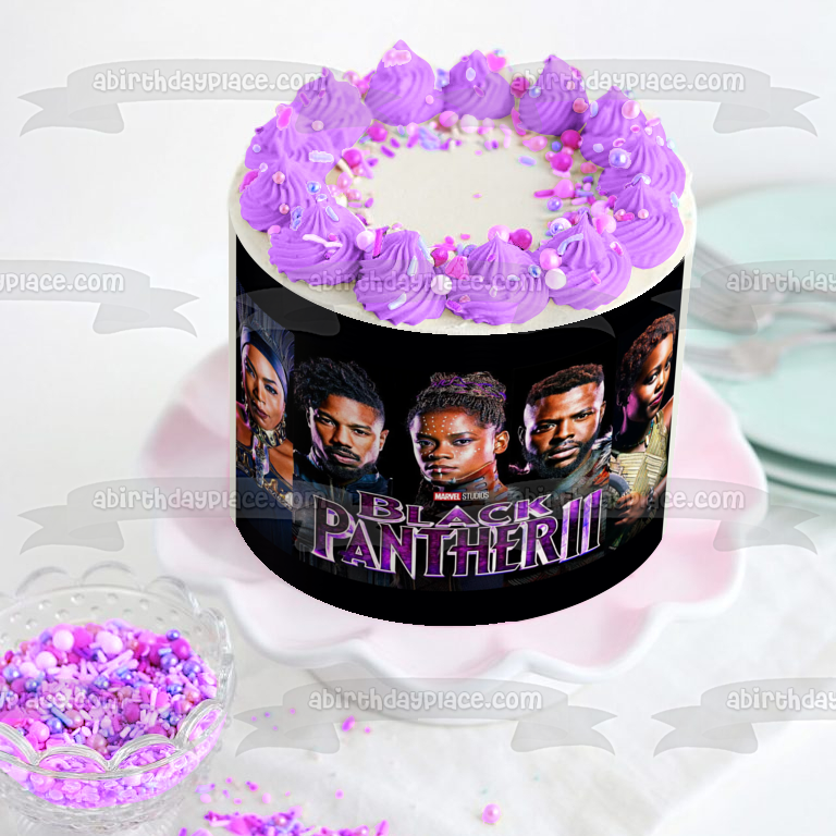 Black Panther 2 Elenco Ramonda Erik Shuri M'Baku Nakia Imagen comestible para decoración de tarta ABPID56562 