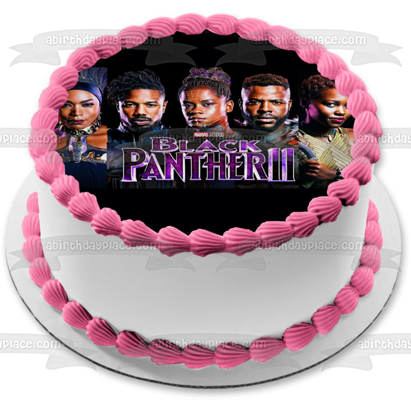 Black Panther 2 Elenco Ramonda Erik Shuri M'Baku Nakia Imagen comestible para decoración de tarta ABPID56562 