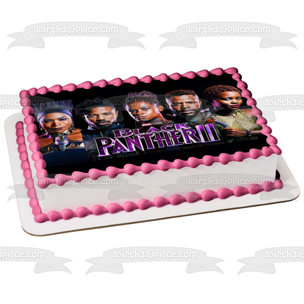 Black Panther 2 Elenco Ramonda Erik Shuri M'Baku Nakia Imagen comestible para decoración de tarta ABPID56562 