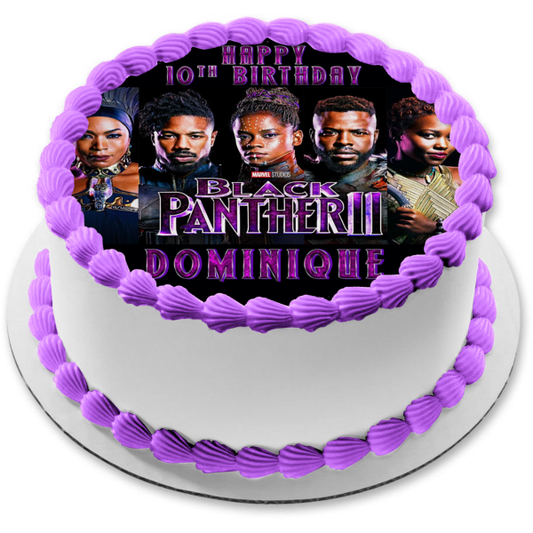 Black Panther 2 Elenco Ramonda Erik Shuri M'Baku Nakia Imagen comestible para decoración de tarta ABPID56562 