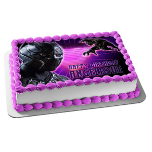 Black Panther Cake Topper Edible Image Personalized Cupcakes Frosting |  NineLife - United Kingdom