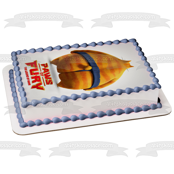 Paws of Fury: The Legend of Hank Sumo Backview Edible Cake Topper Image ABPID56613