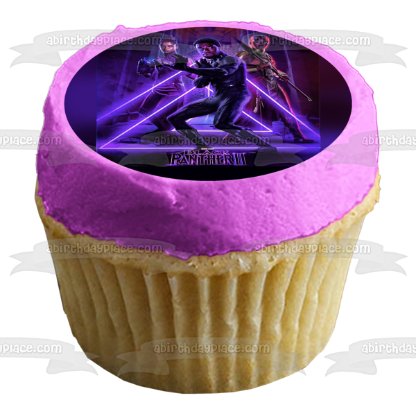 Black Panther 2 Shuri Okoye T'Challa Retro Triangle Poster Edible Cake Topper Image ABPID56566