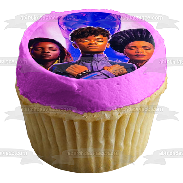 Black Panther 2 Wakanda Forever T'Challa Shuri Nakia Ramonda Póster estilizado Imagen comestible para decoración de tarta ABPID56569 