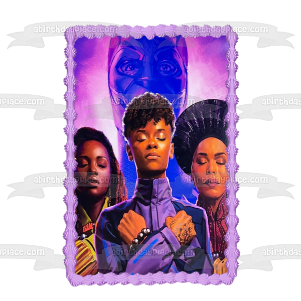 Black Panther 2 Wakanda Forever T'Challa Shuri Nakia Ramonda Póster estilizado Imagen comestible para decoración de tarta ABPID56569 