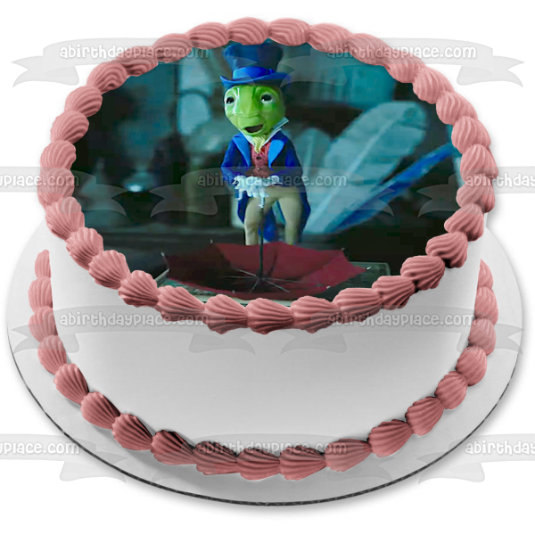 Pinocchio Jiminy Cricket "Let Your Conscience Be Your Guide" Edible Cake Topper Image ABPID56619