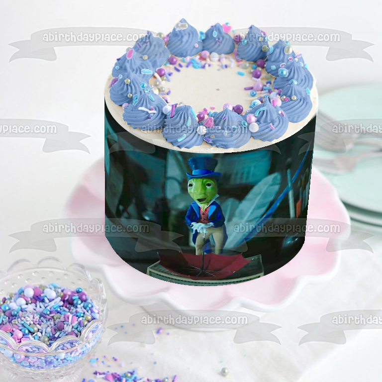 Pinocchio Jiminy Cricket "Let Your Conscience Be Your Guide" Edible Cake Topper Image ABPID56619