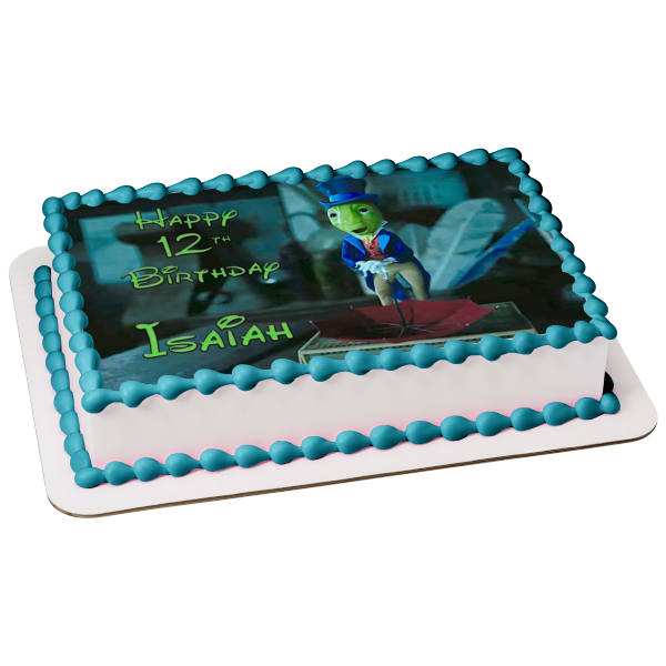 Pinocchio Jiminy Cricket "Let Your Conscience Be Your Guide" Edible Cake Topper Image ABPID56619