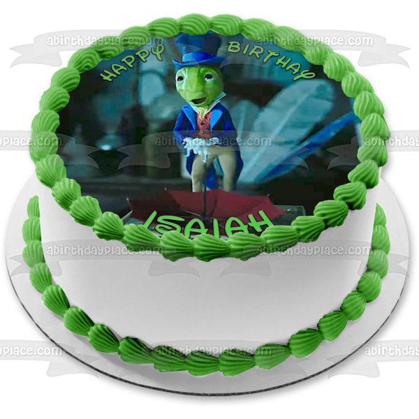 Pinocchio Jiminy Cricket "Let Your Conscience Be Your Guide" Edible Cake Topper Image ABPID56619