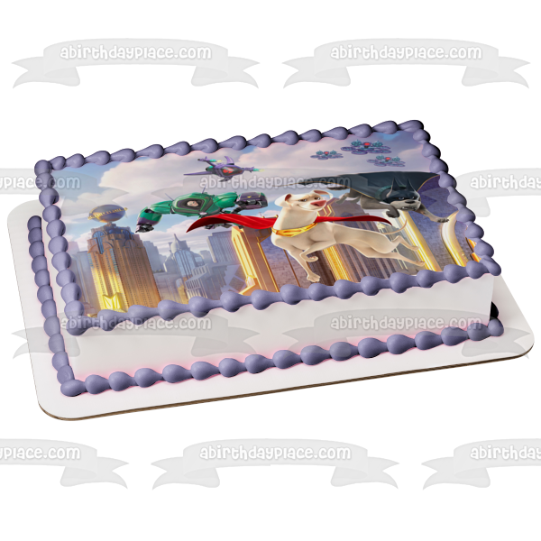 DC League of Super Pets Lex Luthor Krypto Bat-Hound the Daily Planet Edible Cake Topper Image ABPID56576