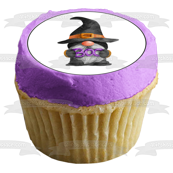 Imágenes de decoración comestible para cupcakes de gnomos, magos y brujas de Halloween ABPID56590 