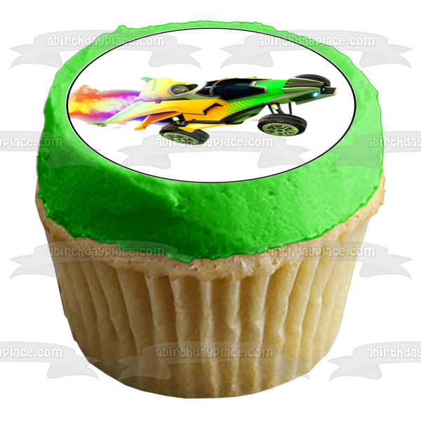 Imágenes de decoración comestible para cupcakes con logotipo y coches de Rocket League ABPID56593 