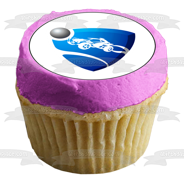 Imágenes de decoración comestible para cupcakes con logotipo y coches de Rocket League ABPID56593 