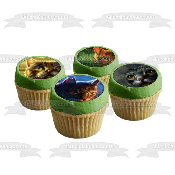 Warrior Cats Firestar Moonrise Twilight and Tiger Star Edible Cupcake Topper Images ABPID56596