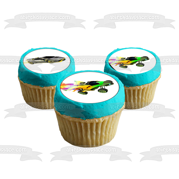 Rocket League Cars and Logo Edible Cupcake Topper Images ABPID56591