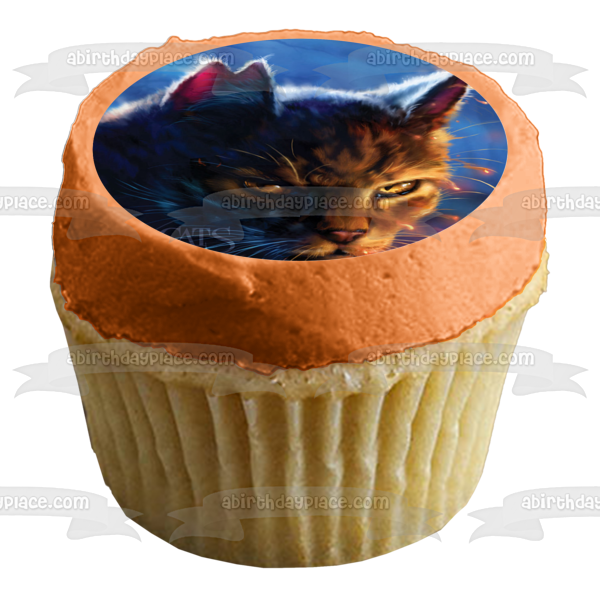 Imagen de decoración comestible para tarta con portada de libro de gatos guerreros, Tigerstar, ABPID56650 