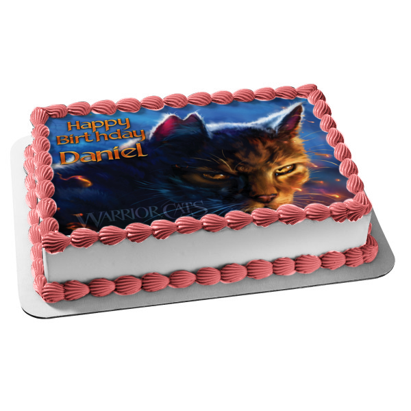 Imagen de decoración comestible para tarta con portada de libro de gatos guerreros, Tigerstar, ABPID56650 