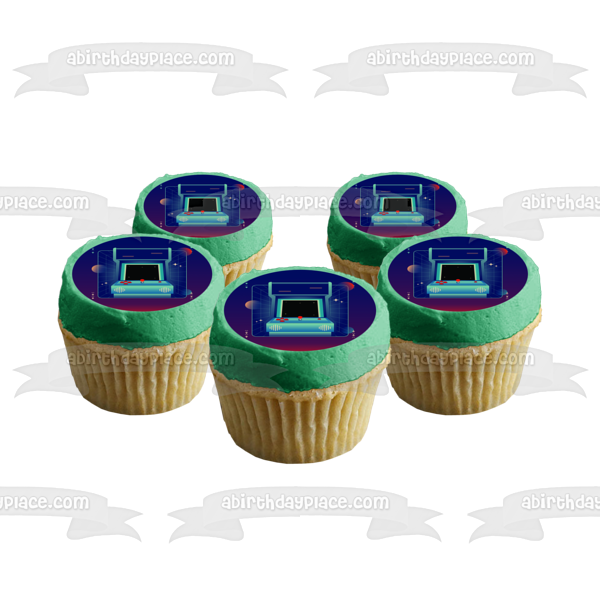 Retro Gaming Arcade Machine Edible Cake Topper Image ABPID56692